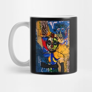 Immerse in the Artistry of Flamingo DAO - A MaleMask NFT with StreetEye Color and Street ArtGlyph Background Mug